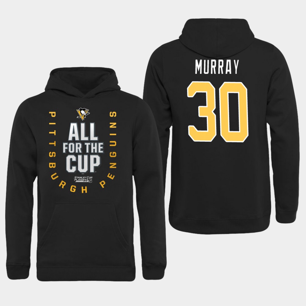 Men NHL Pittsburgh Penguins #30 Murray black All for the Cup Hoodie-0